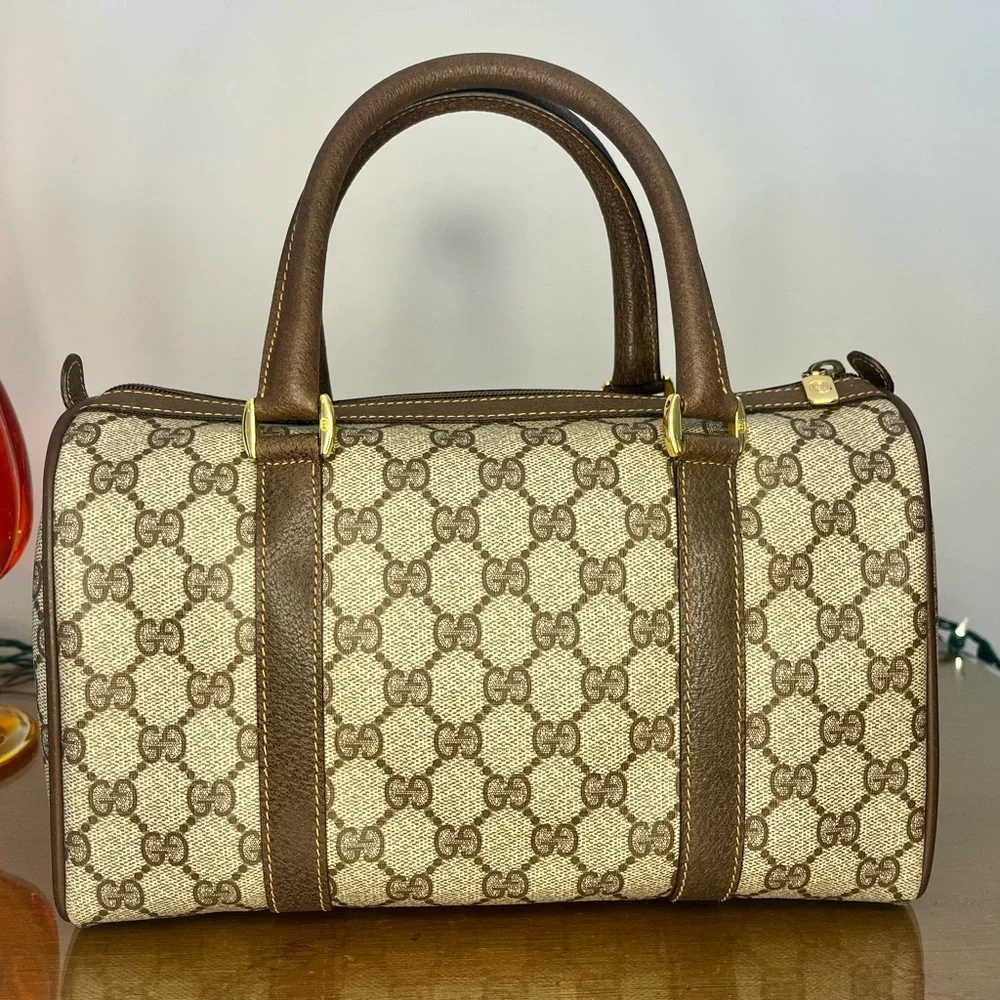 SOLD: Vintage Gucci Sherry Line Boston Bag Authentic 1980’s w/Dust Cover - Picture 6 of 17